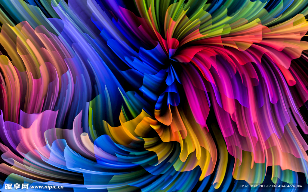 3d炫彩颜料粒子大爆炸背景