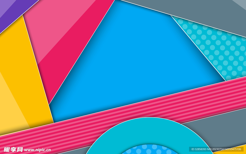 彩色不规则几何线条抽象背景