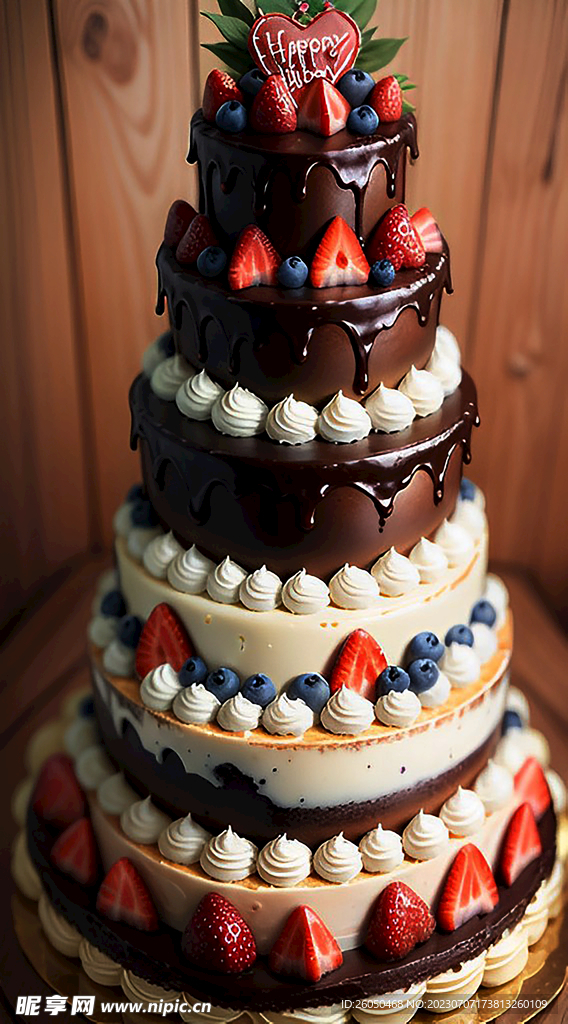 巧克力水果蛋糕