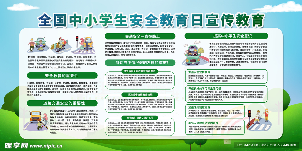 学生安全教育展板