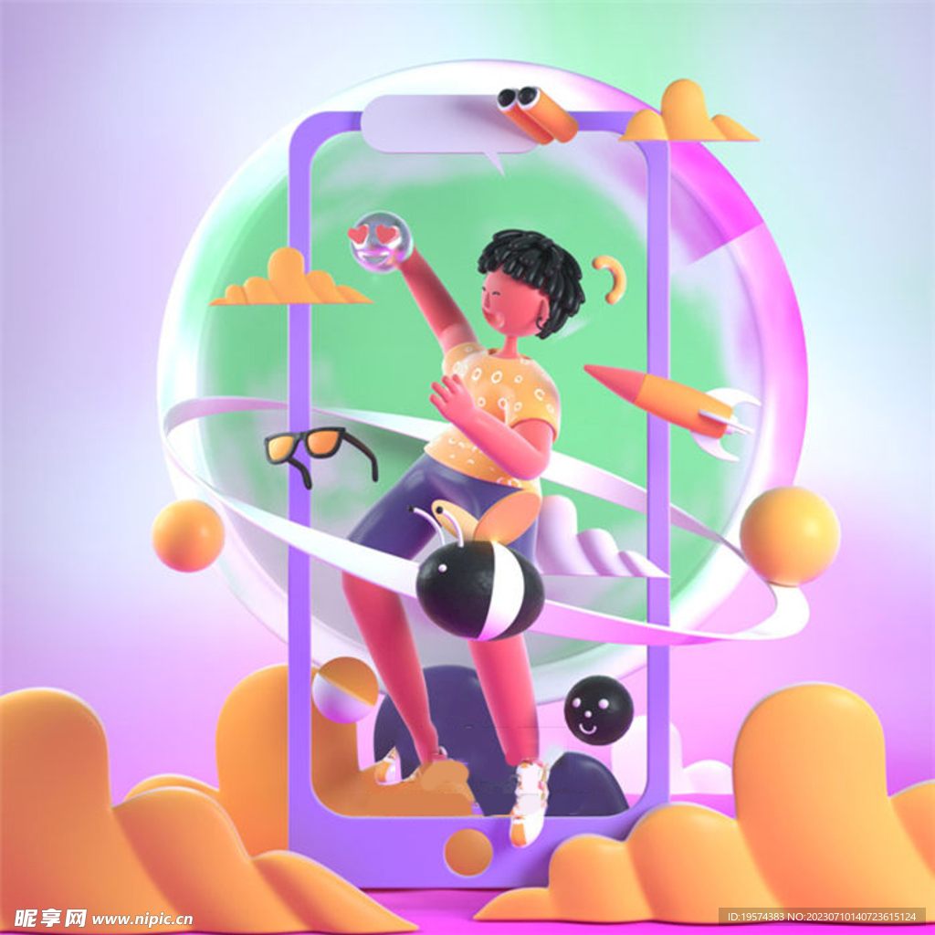 C4D模型 卡通人 
