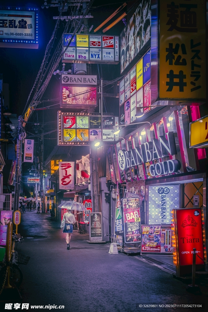 日本街道夜景