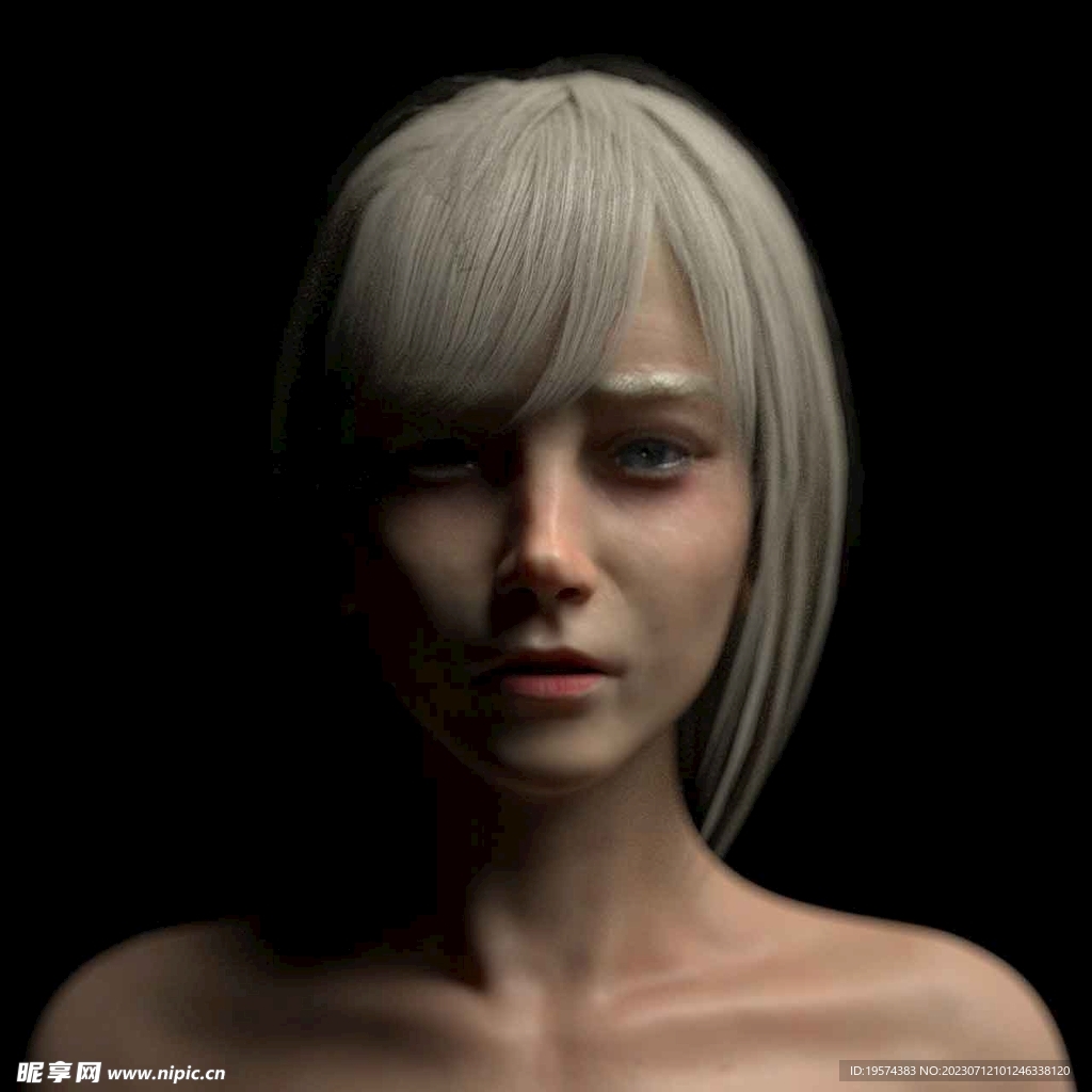 C4D模型 女孩