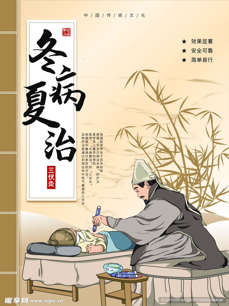 三伏灸海报