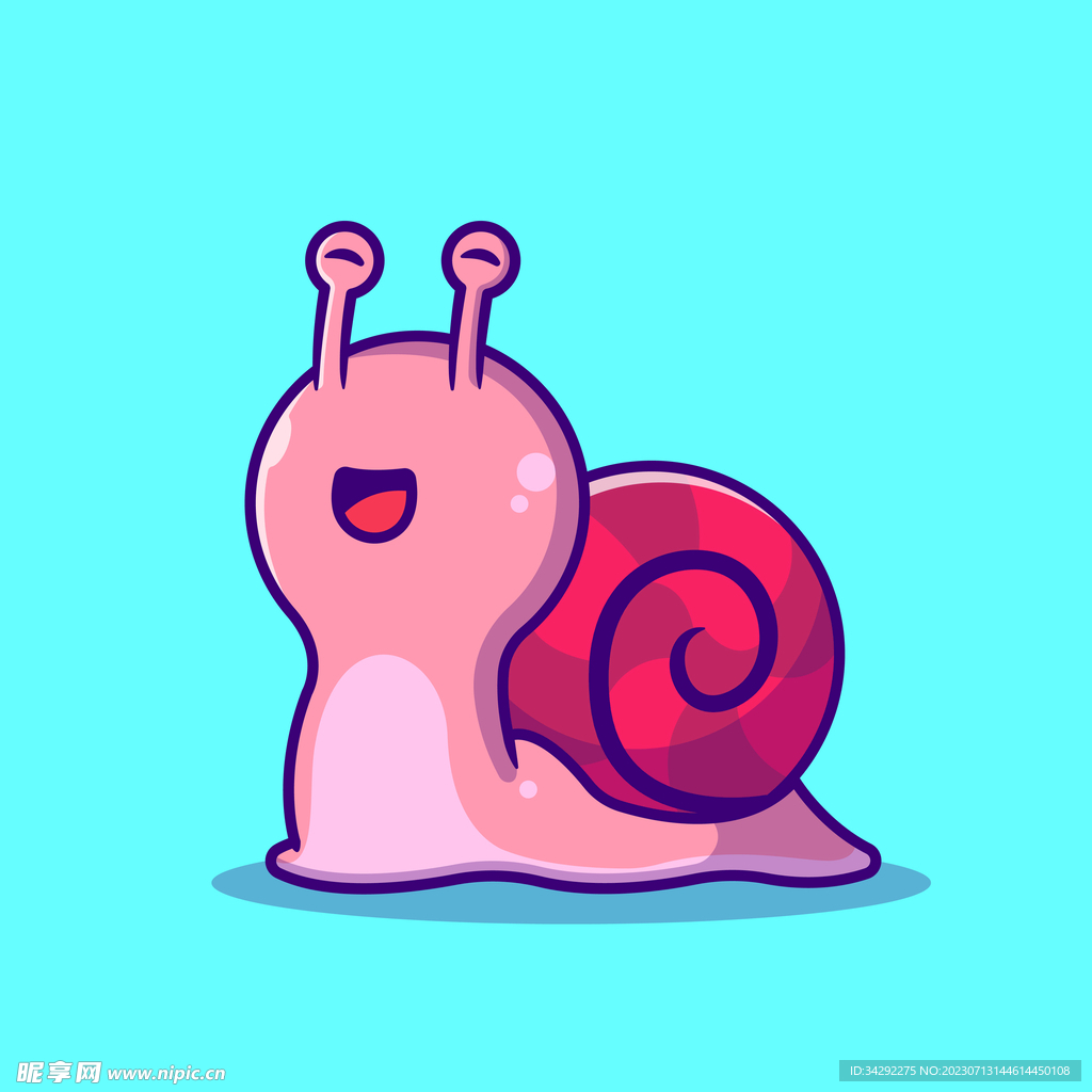 蜗牛插画素材
