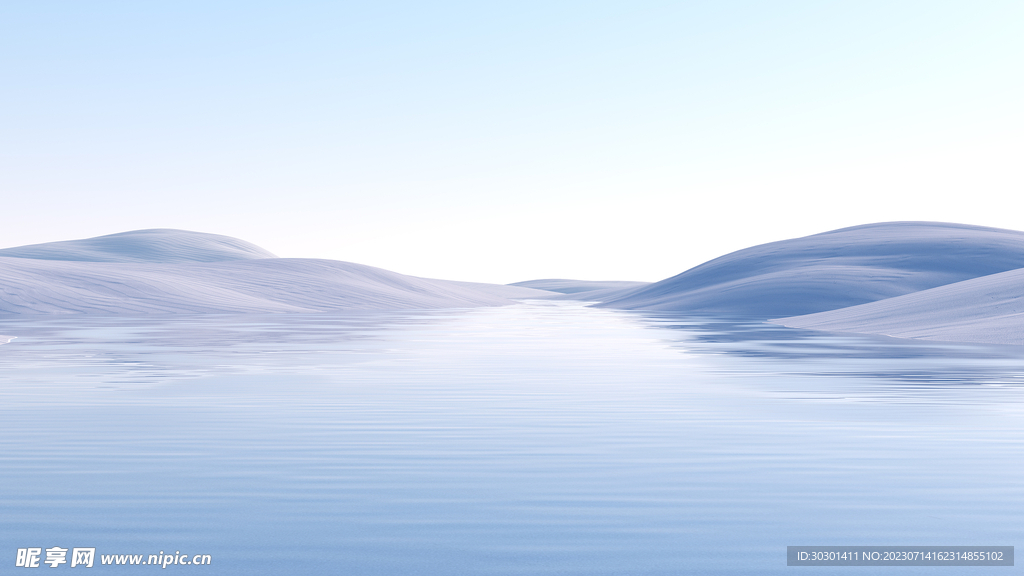 夏季蓝色水清凉高端海报背景
