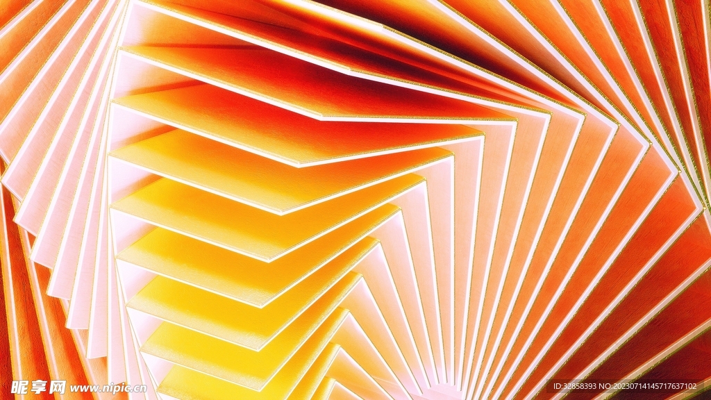 黄色抽象拉丝3D立体流体渐变