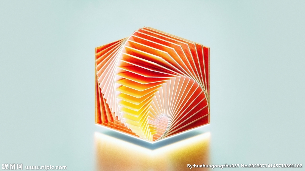 黄色抽象拉丝3D立体流体渐变