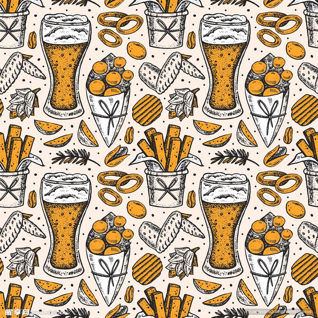 啤酒图案