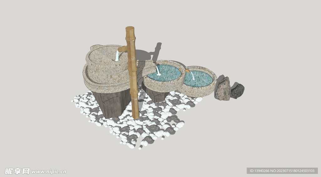 石磨水景
