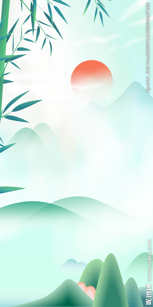 中国风山水背景