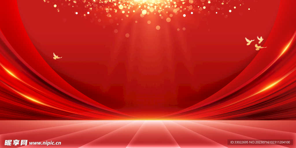 红色背景