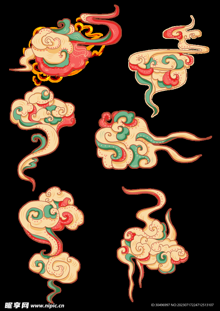 七彩祥云图案
