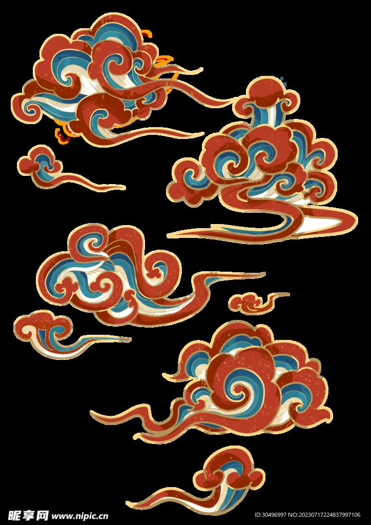 七彩祥云图案