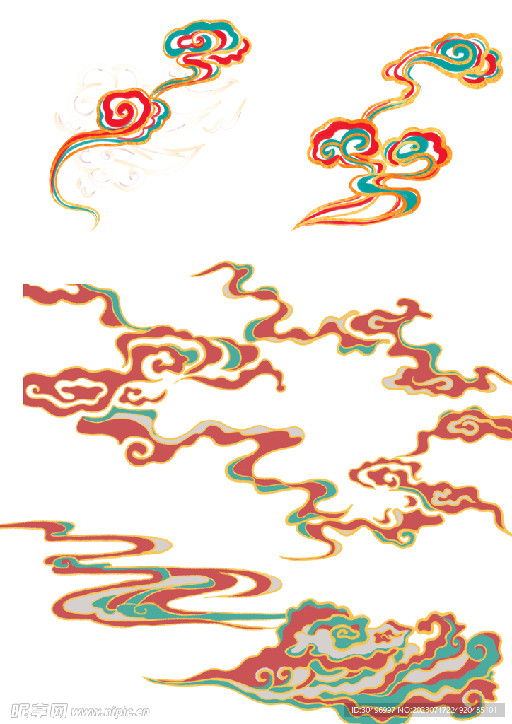七彩祥云图案