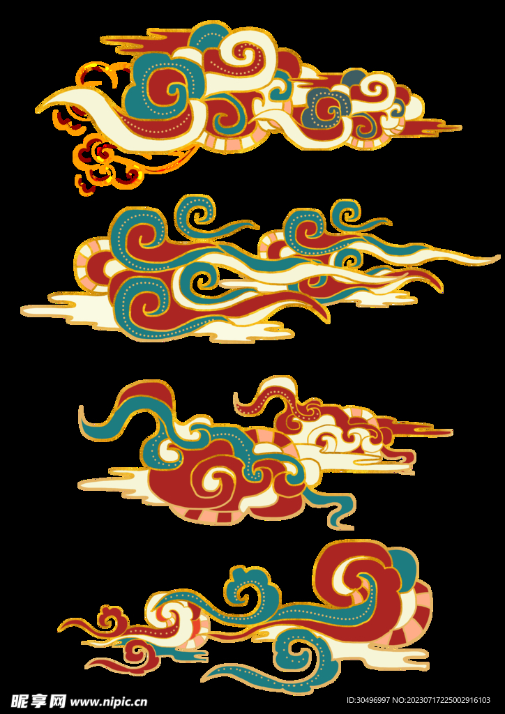 七彩祥云图案
