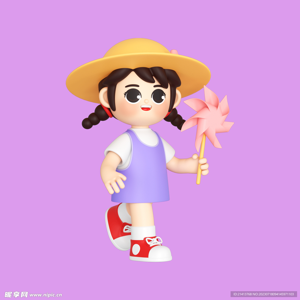3D动画女孩