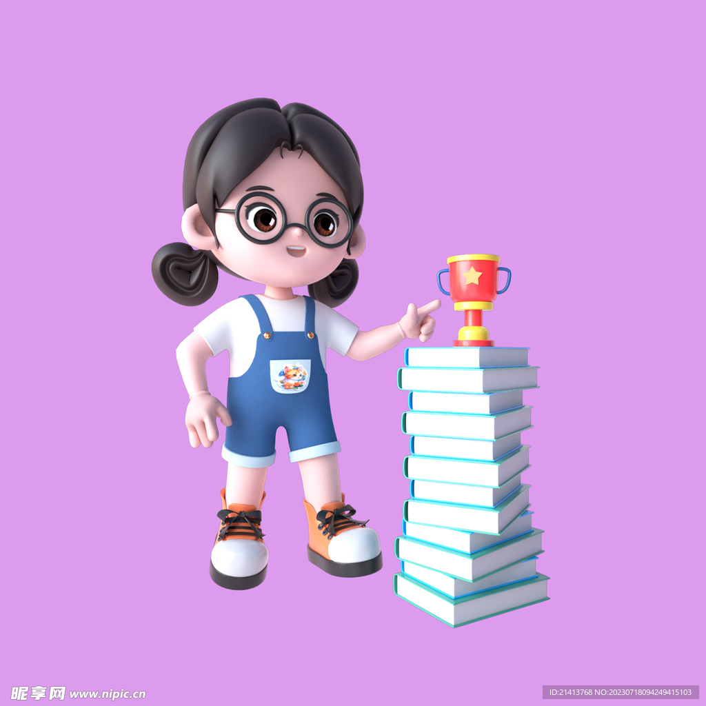 3D动画女孩