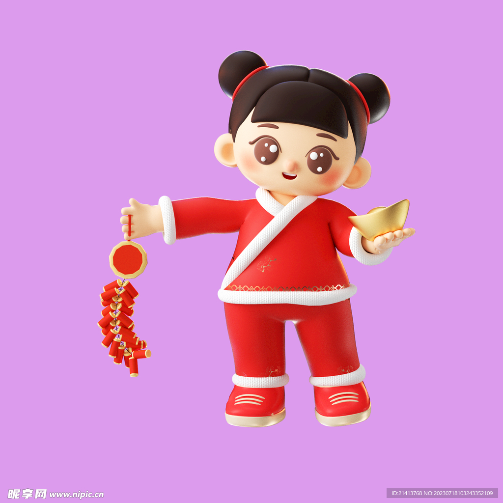 3D年画娃娃 