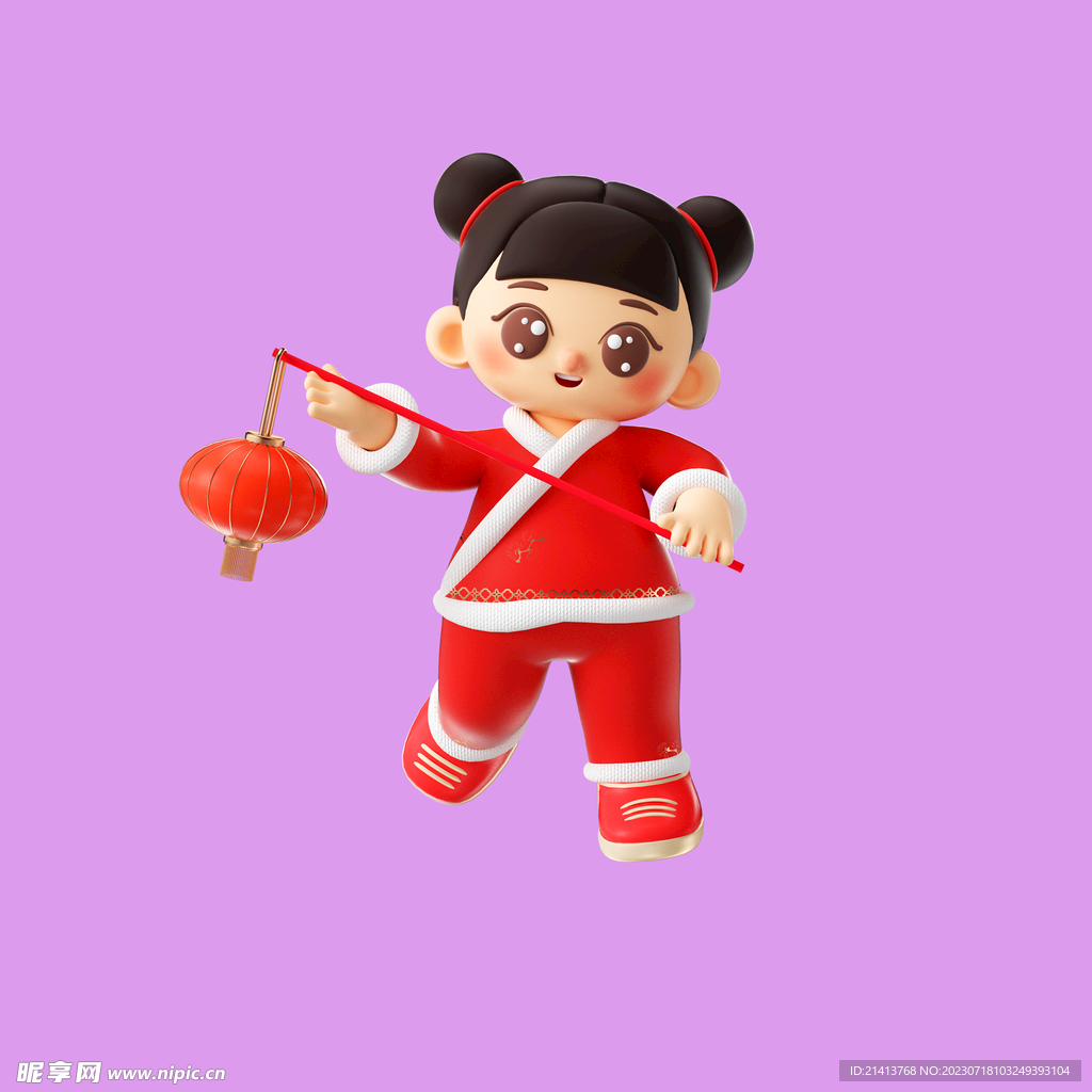 3D年画娃娃 