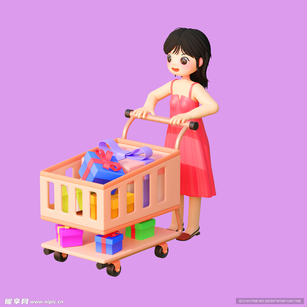 女人购物素材 