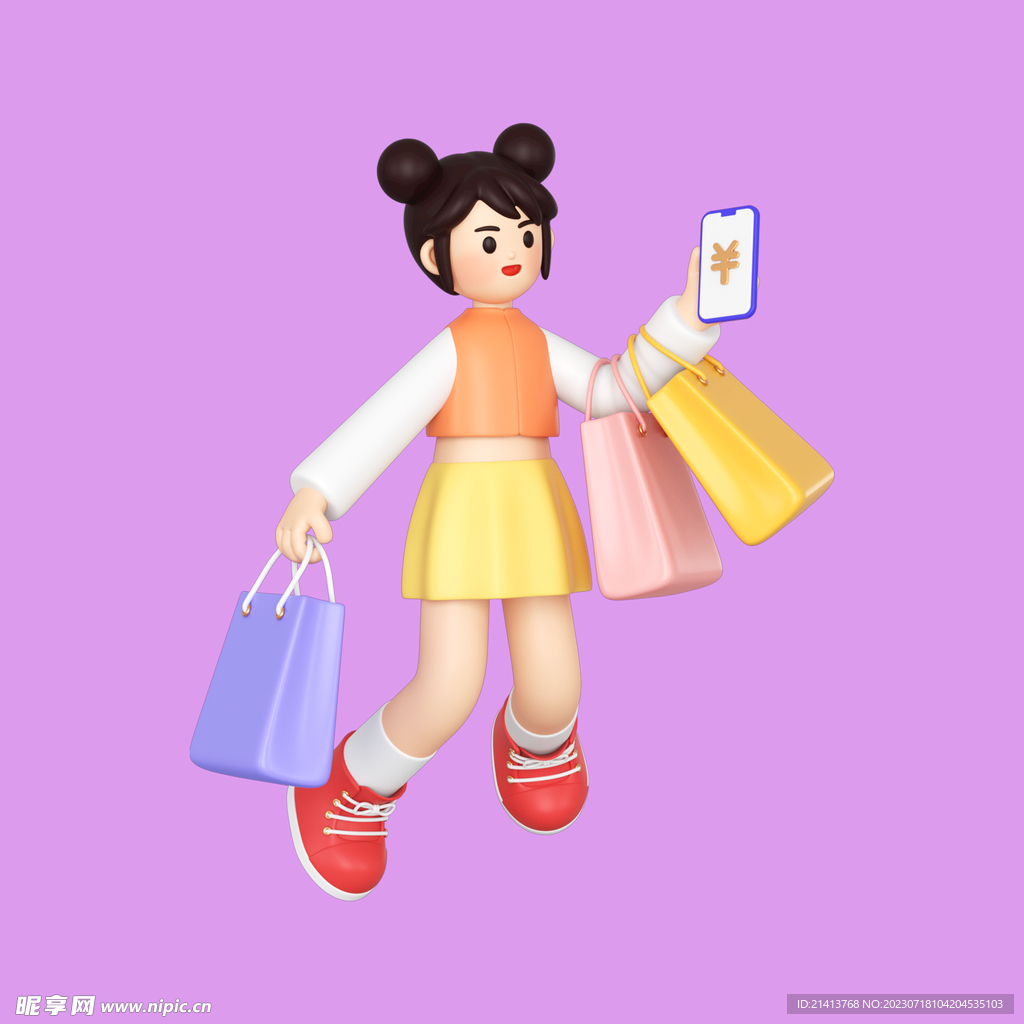 女人购物素材 