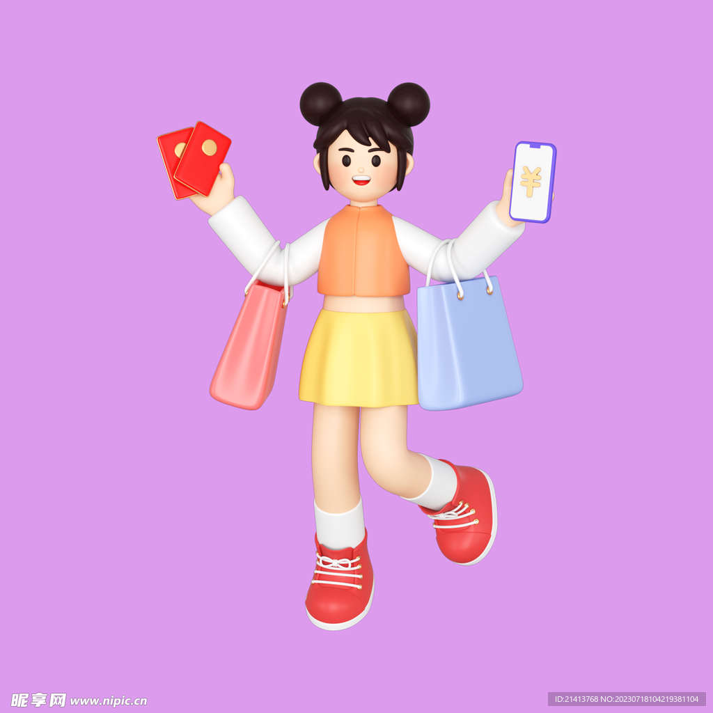 女人购物素材