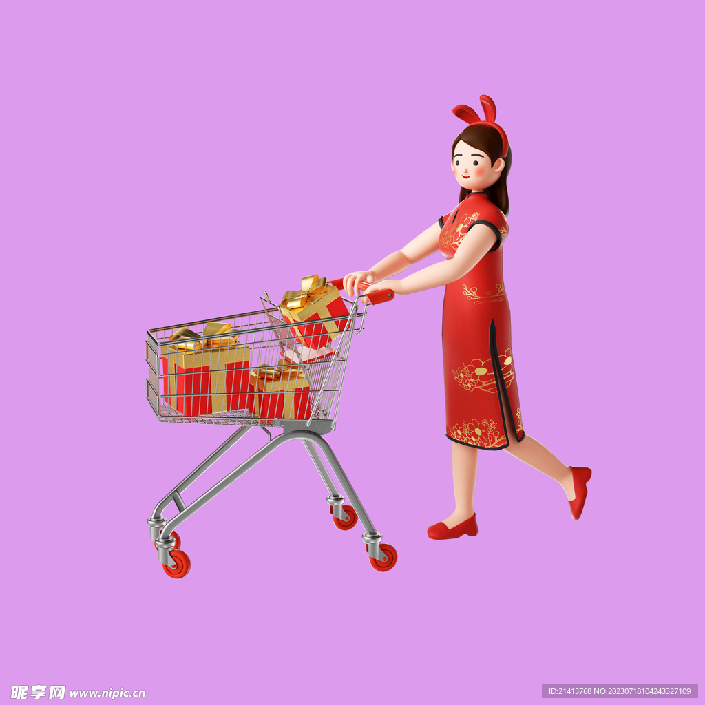 女人购物素材