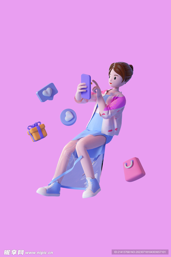 女人购物素材