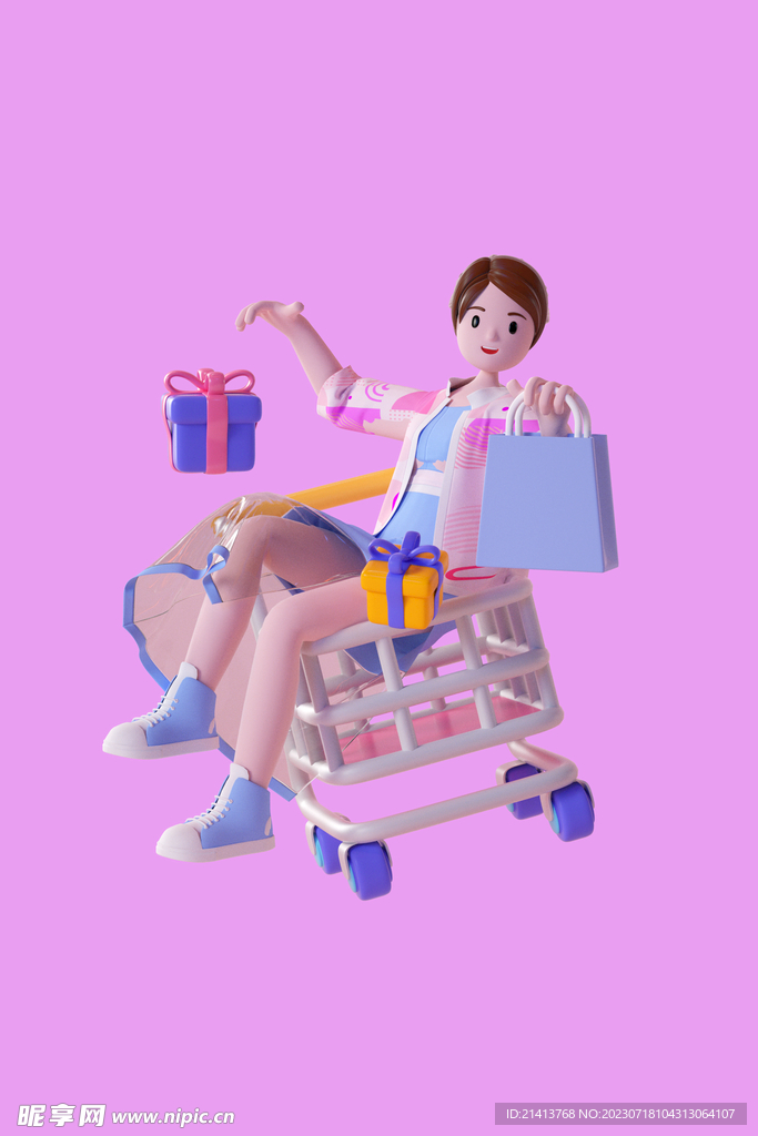 女人购物素材