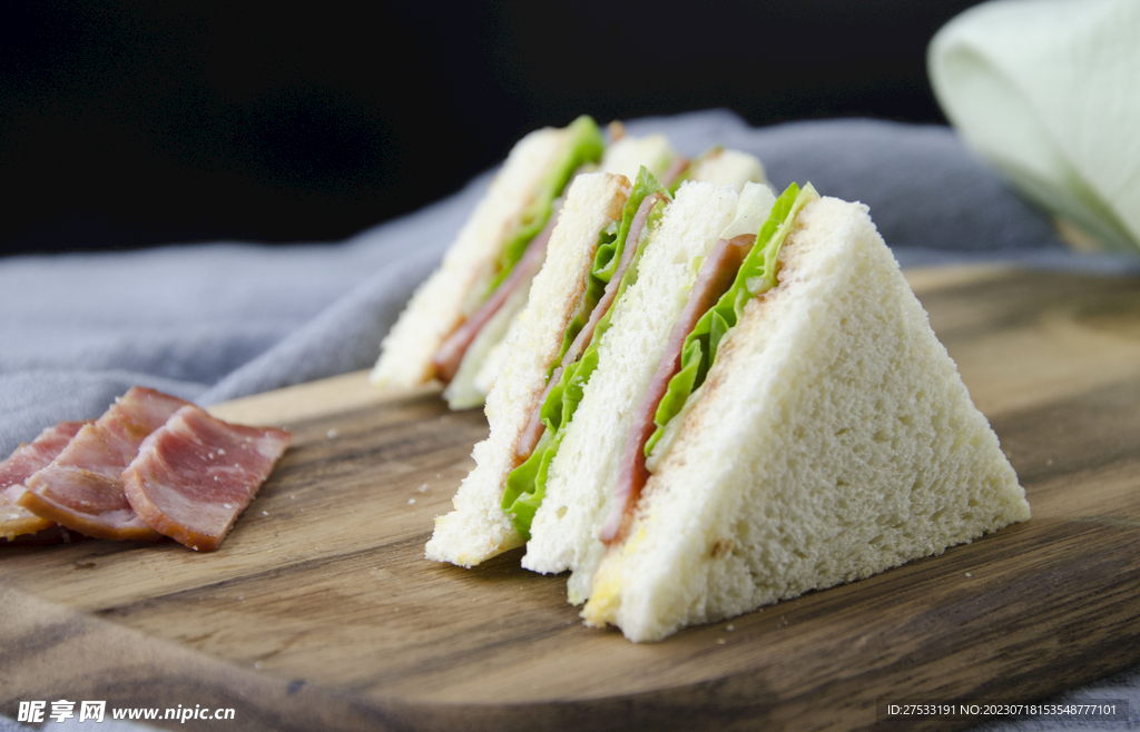 培根 芝士 三明治 西餐