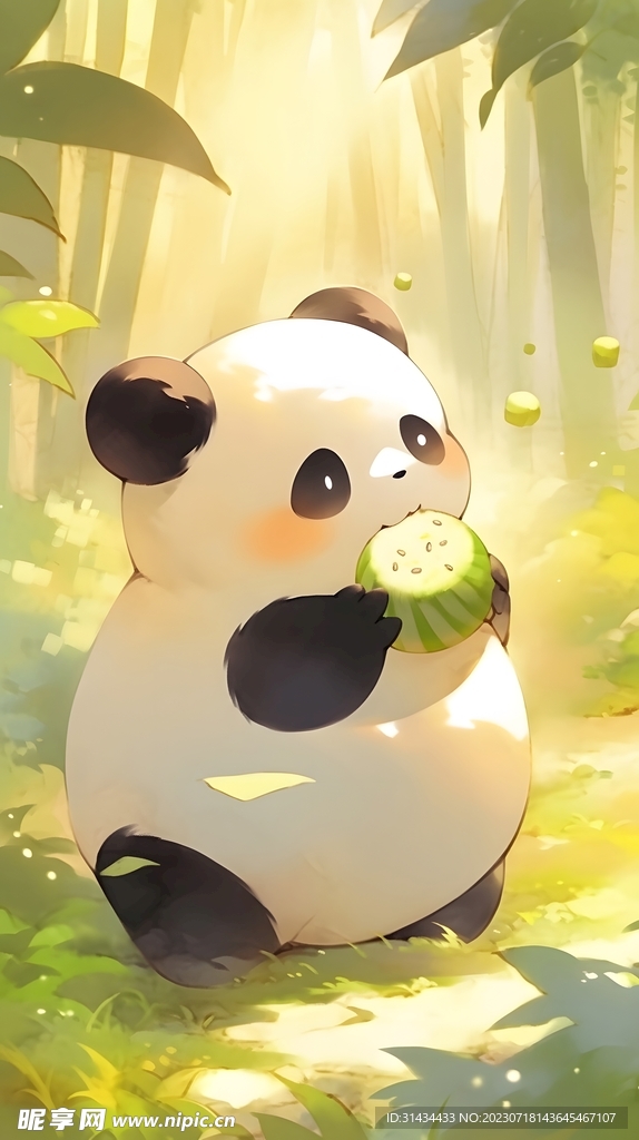 熊猫插画 