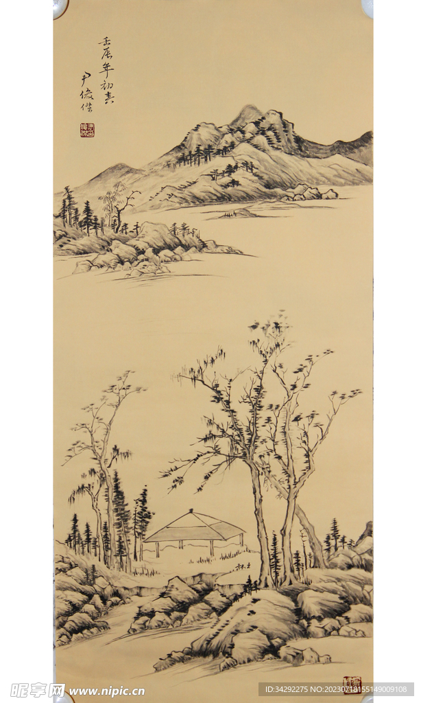 山水画背景