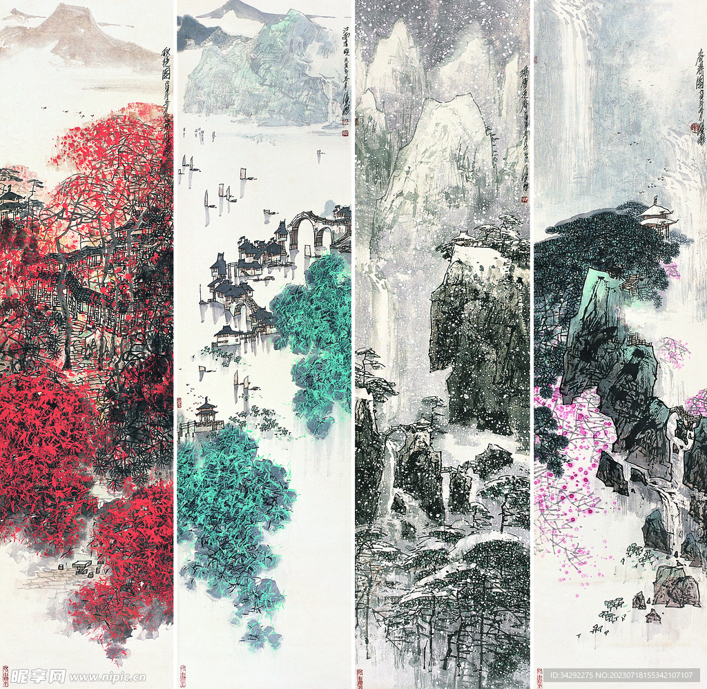 山水画背景