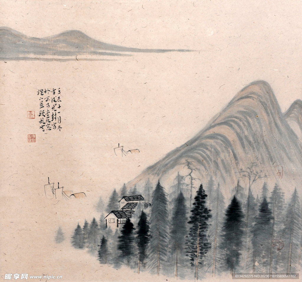 山水画背景