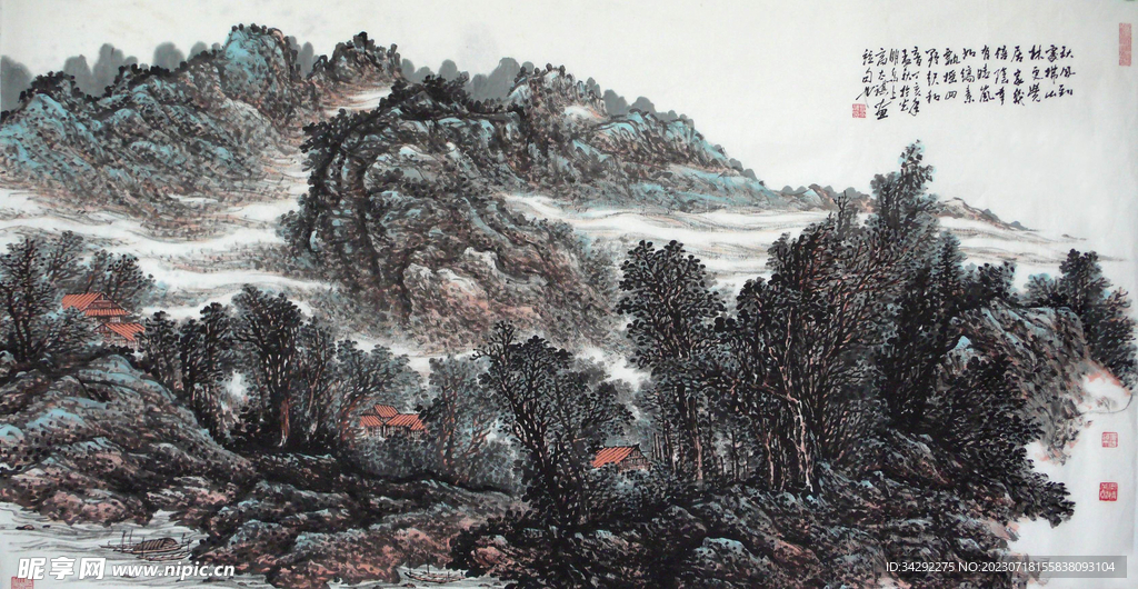 山水画背景