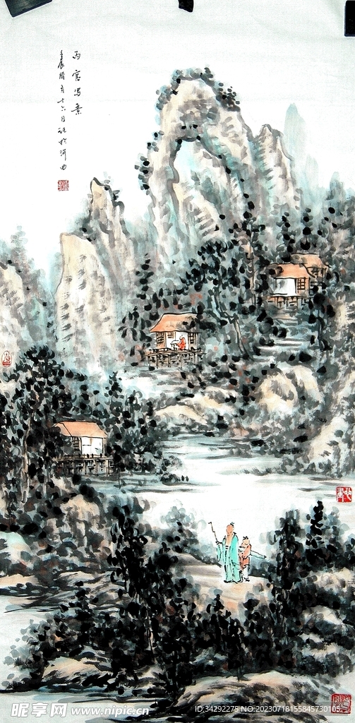 山水画背景