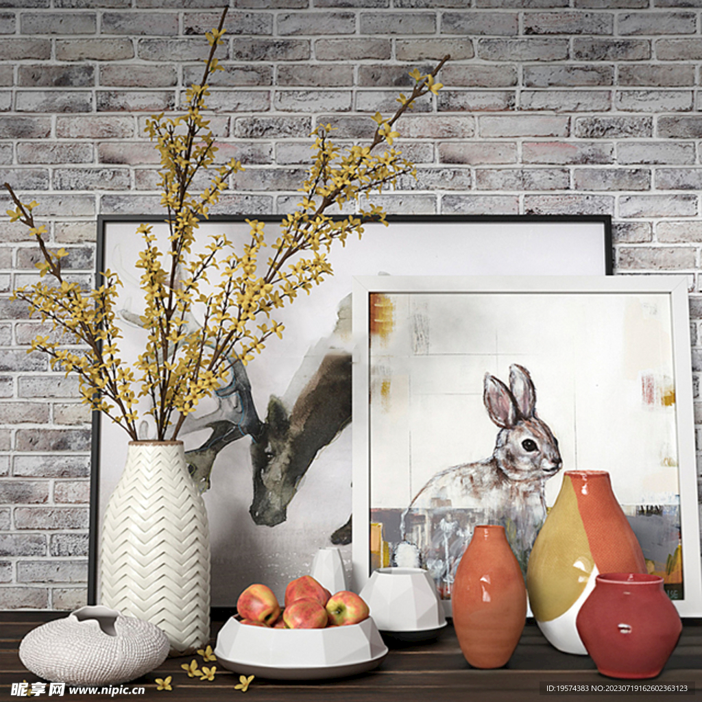 C4D模型 画框