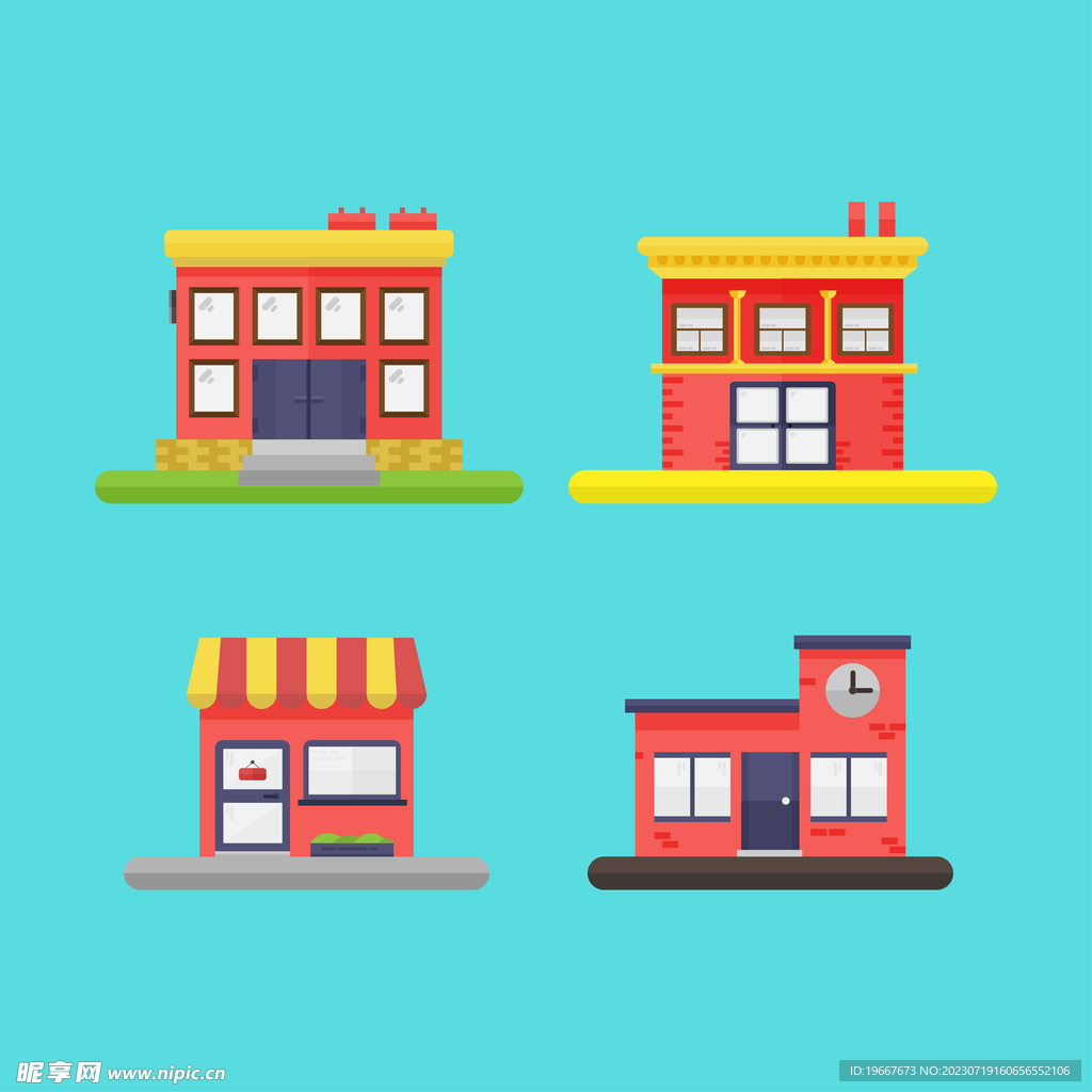 卡通房屋