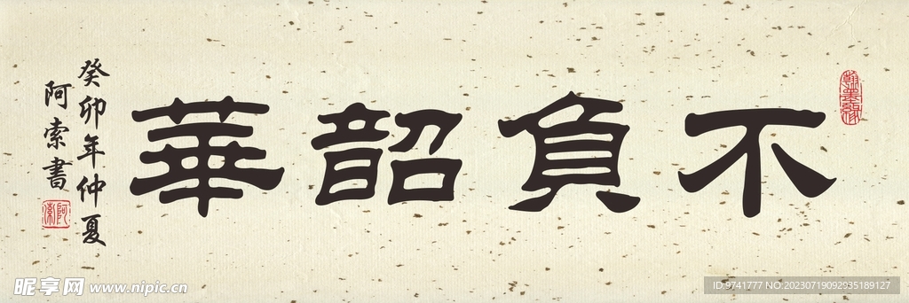 不负韶华书法作品