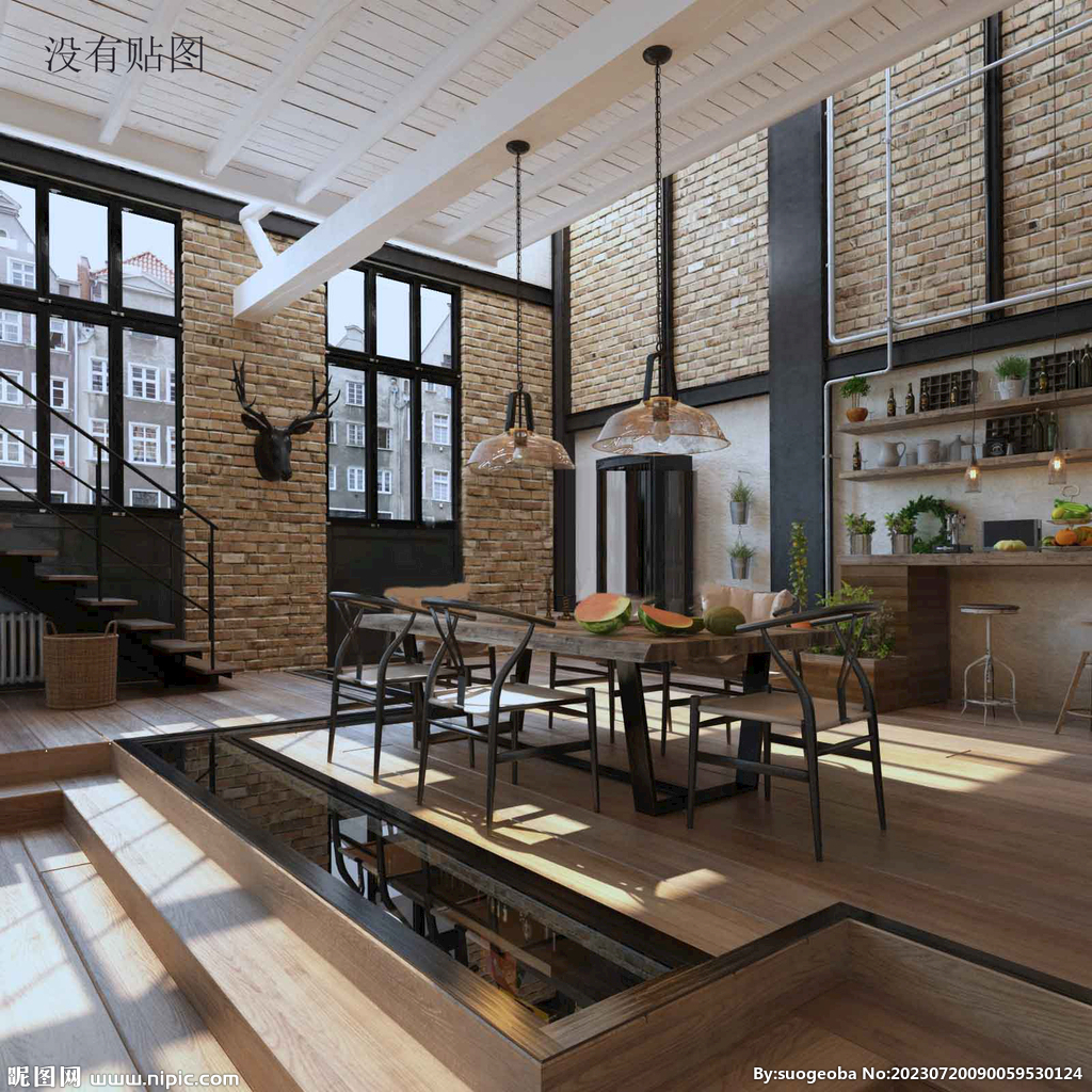 C4D模型 餐厅