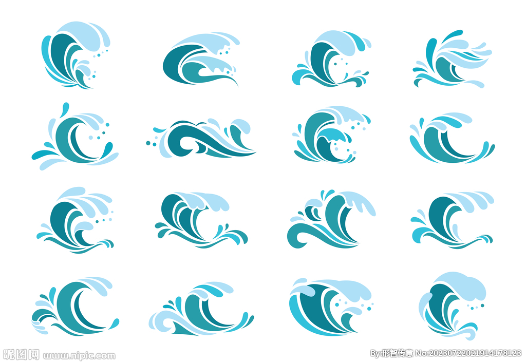 海浪创意图形