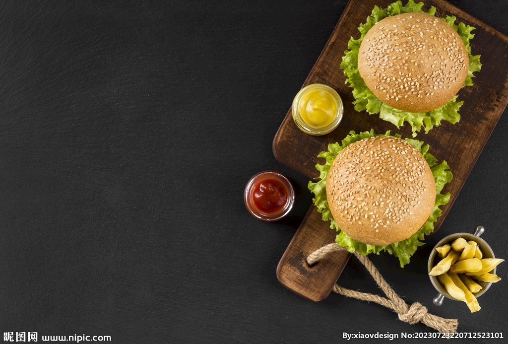 汉堡美食素材