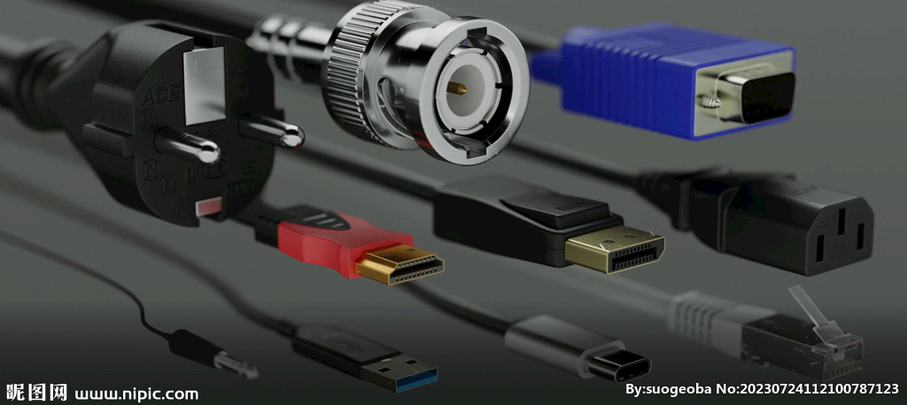 C4D模型 数据线
