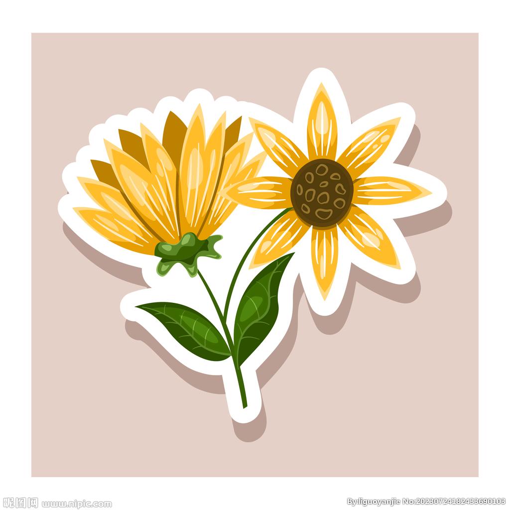 花朵贴纸 