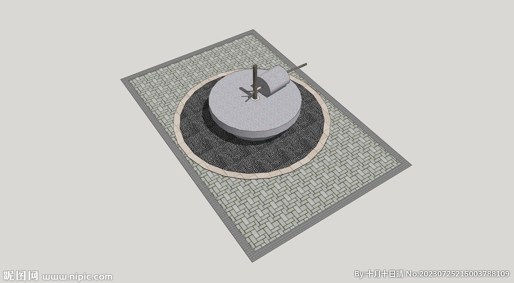 乡村石磨小品