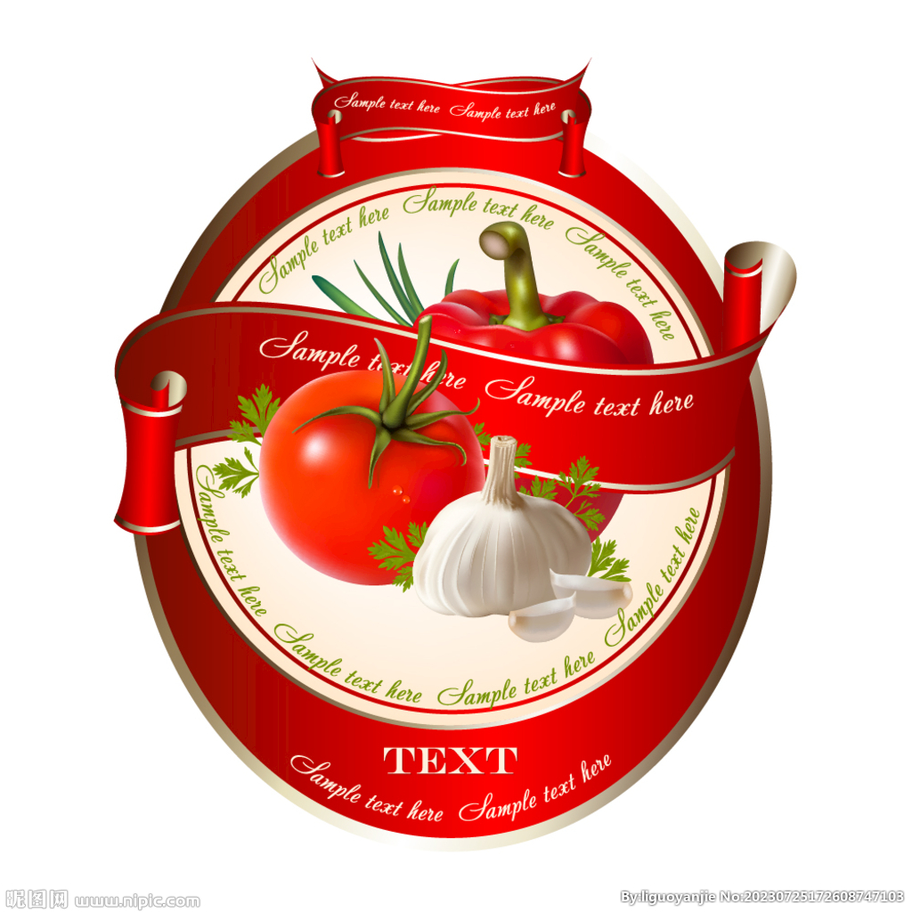 番茄酱标签