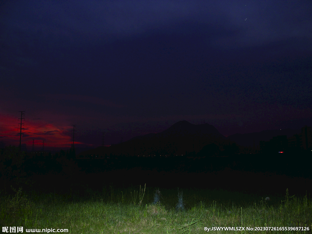 晚霞  夜景    