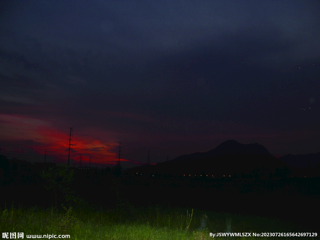 晚霞  夜景    