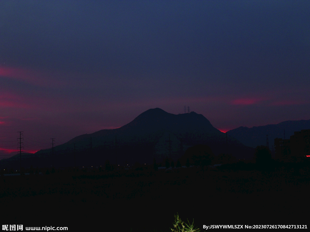 晚霞  夜景  